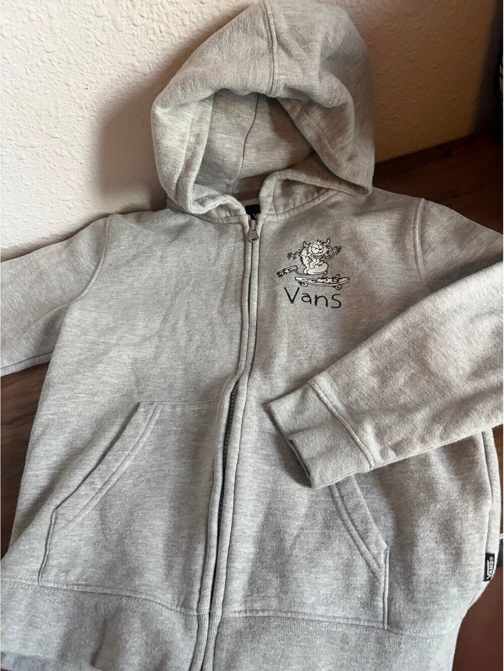Youth Vans Grey Full Zip Hoodie size boys 6/L
